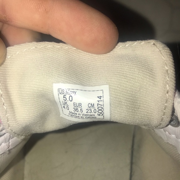 Vans Pink Logo Sneakers - Youth Size 5 (womens 6) - Picture 5 of 5